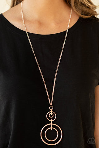 Paparazzi Necklace - The Inner Workings - Rose Gold