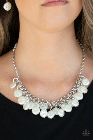 Paparazzi Necklace - BEACHFRONT and Center - White