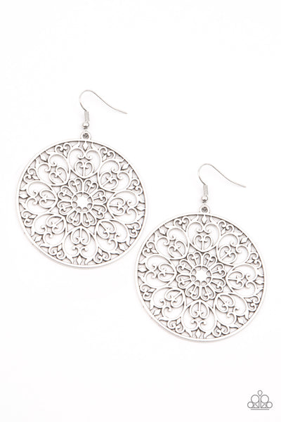 Paparazzi Earring - Make A MANDALA Out Of You - Silver