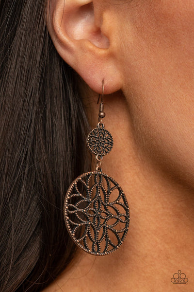 Paparazzi Earring - Mandala Eden - Copper