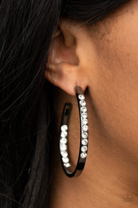 Paparazzi Earring -  Borderline Brilliance - Black