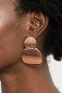 Paparazzi Earring - Here Today, GONG Tomorrow - Copper