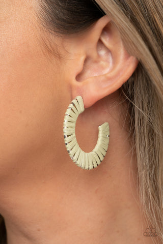 Paparazzi Earring - A Chance of RAINBOWS - Green Hoops