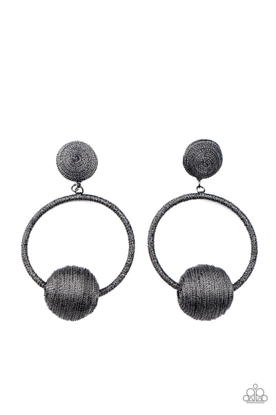 Paparazzi Earring - Social Sphere - Black