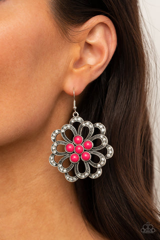 Paparazzi Earring - Dazzling Dewdrops - Pink