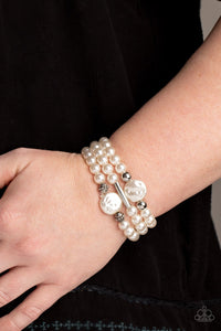 Paparazzi Bracelet - Exquisitely Elegant - White