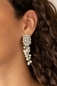 Paparazzi Earring - Fabulously Flattering - White