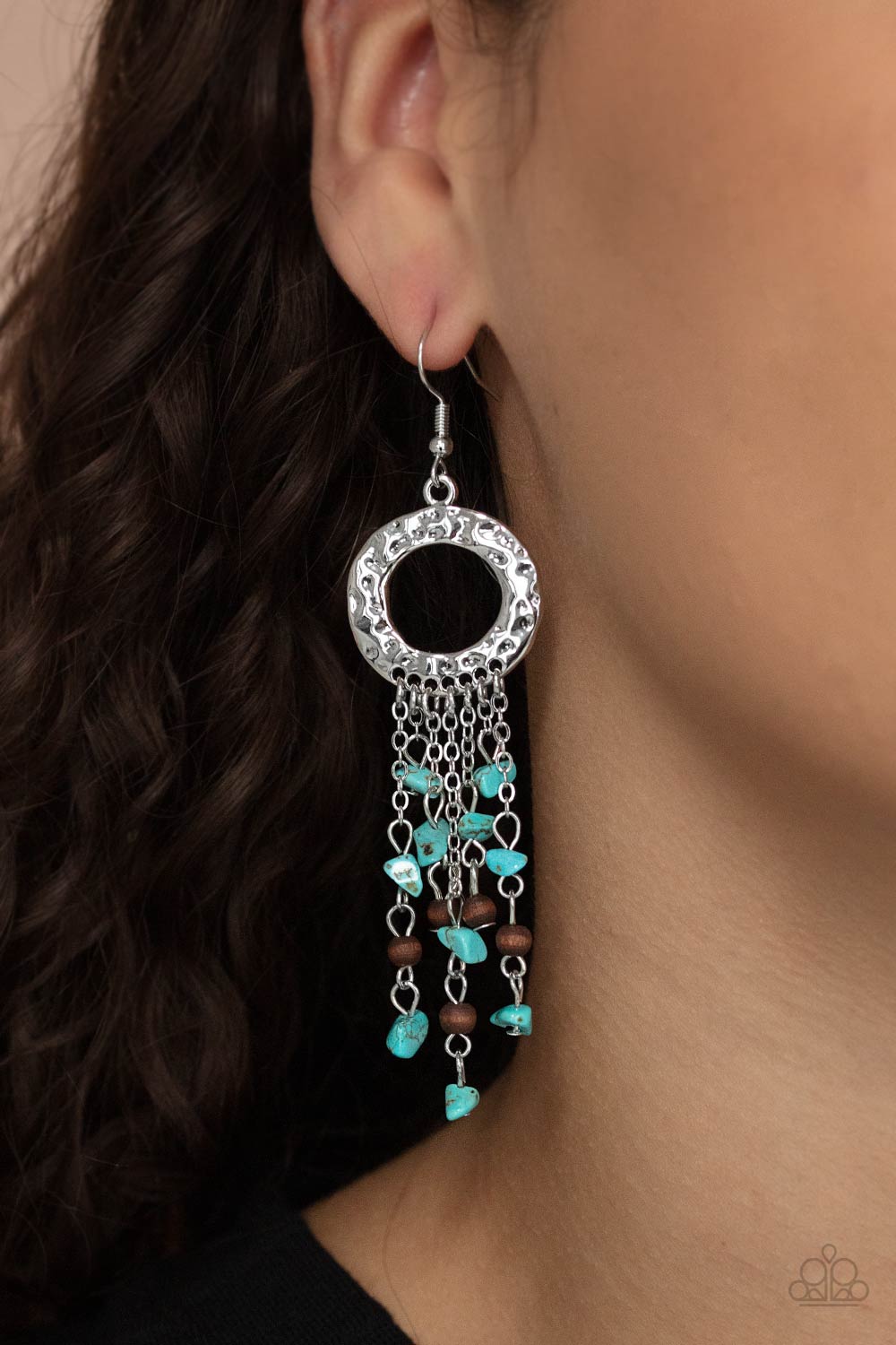 Paparazzi Earring - Primal Prestige - Blue