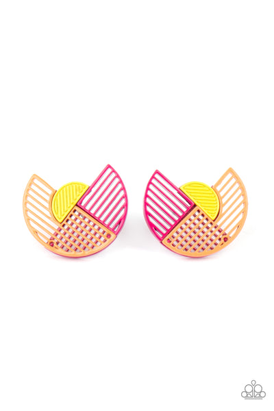 Paparazzi Earring - Its Just an Expression - Pink