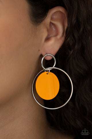Paparazzi Earring - POP, Look, and Listen - Orange