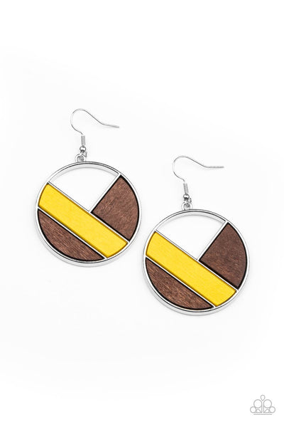 Paparazzi Earring - Dont Be MODest - Yellow