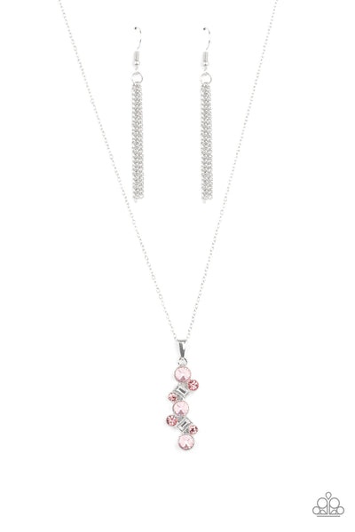 Paparazzi Necklace - Classically Clustered - Pink