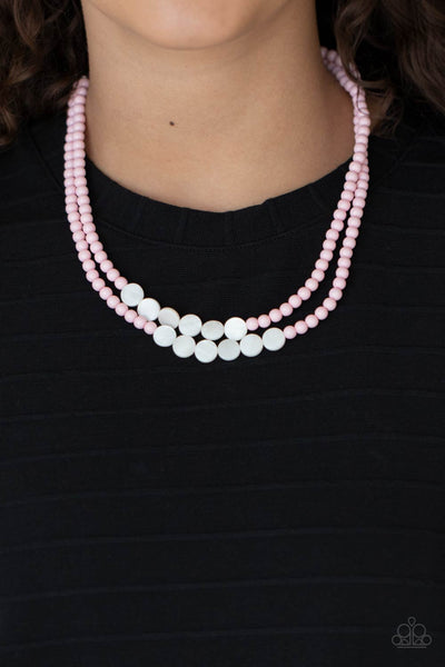 Paparazzi Necklace - Extended STAYCATION - Pink