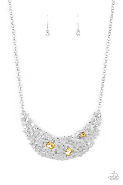 Paparazzi Necklace - Fabulously Fragmented - Yellow