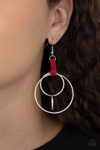 Paparazzi Earring - Fearless Fusion - Red