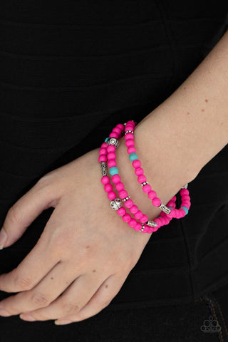 Paparazzi Bracelet - Desert Decorum - Pink