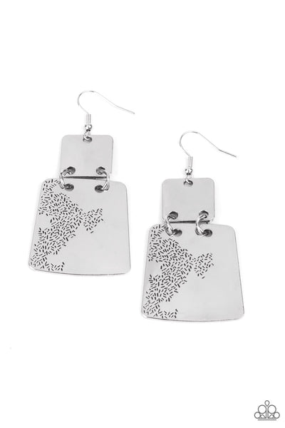 Paparazzi Earring - Tagging Along - Silver