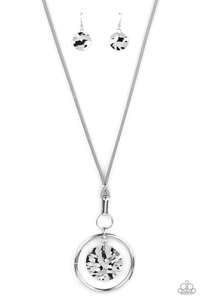 Paparazzi Necklace - CORD-inated Effort - Silver