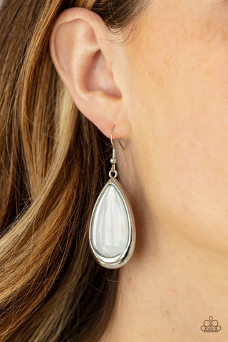 Paparazzi Earring - A World To SEER - White