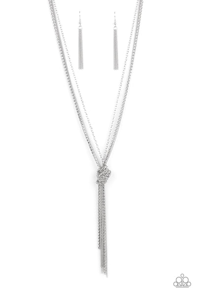Paparazzi Necklace - KNOT All There - Silver