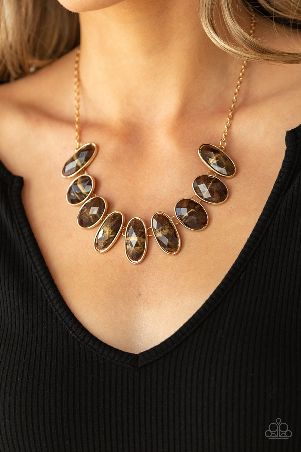 Paparazzi Necklace - Elliptical Episode - Brown