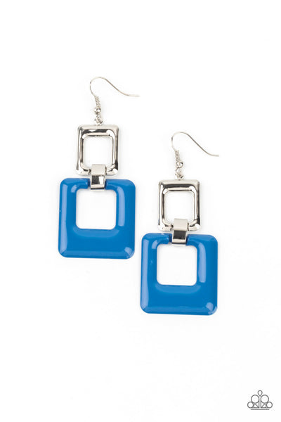 Paparazzi Earring - Twice As Nice - Blue