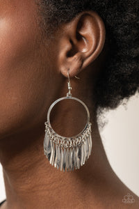 Paparazzi Earring - Radiant Chimes - Silver