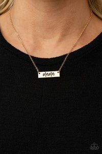 Paparazzi Necklace - Blessed Mama - Gold
