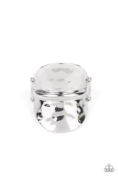 Paparazzi Ring - High Stakes Gleam - Silver
