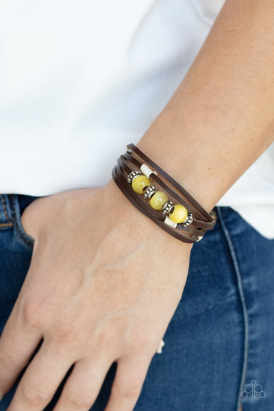 Paparazzi Bracelet - Homespun Radiance - Yellow