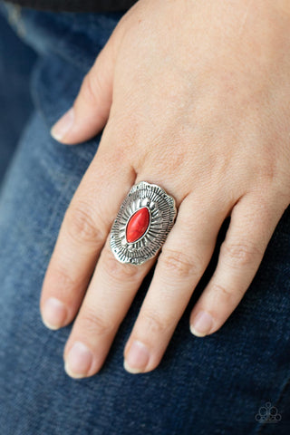 Paparazzi Ring - Ornamental Allure - Red