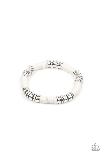 Paparazzi Bracelet - Stacked In Your Favor - White