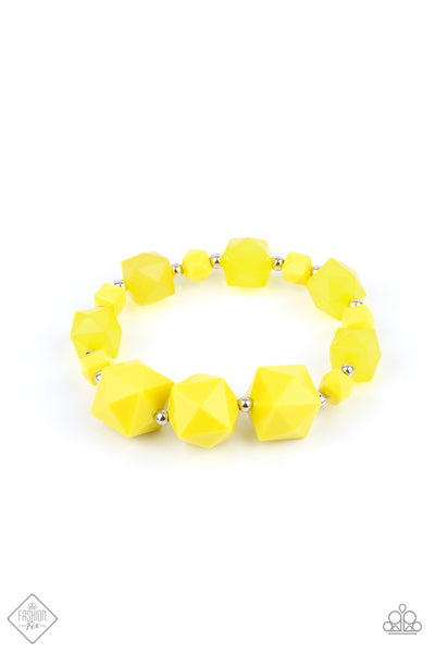 Paparazzi Bracelet - Trendsetting Tourist - Yellow
