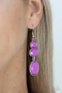Paparazzi Earring - Tiers Of Tranquility - Purple