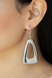 Paparazzi Earring - Irresistibly Industrial - Silver