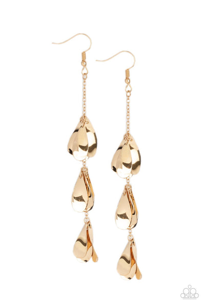 Paparazzi Earring - Arrival CHIME - Gold