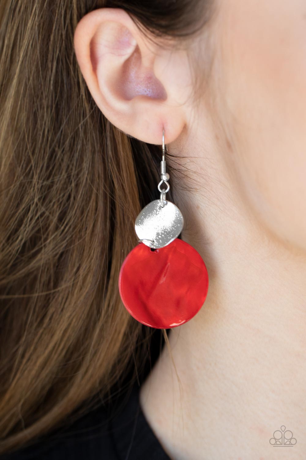 Paparazzi Earring - Opulently Oasis - Red