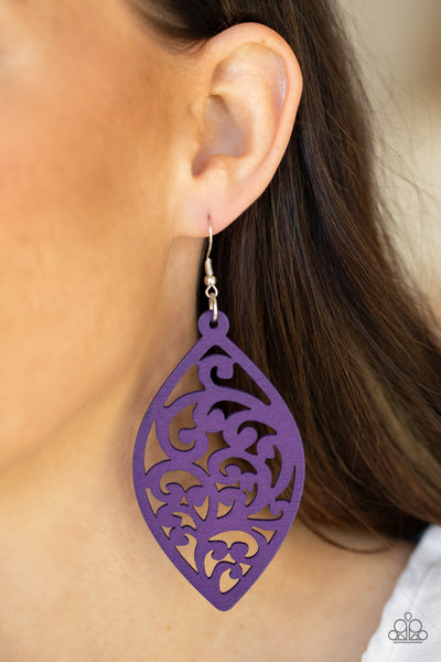 Paparazzi Earring - Coral Garden - Purple