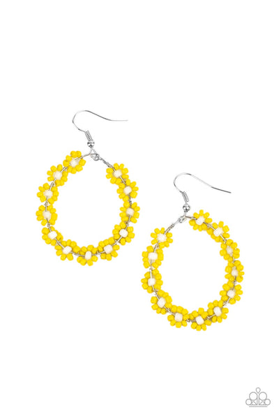 Paparazzi Earring - Festively Flower Child - Yellow