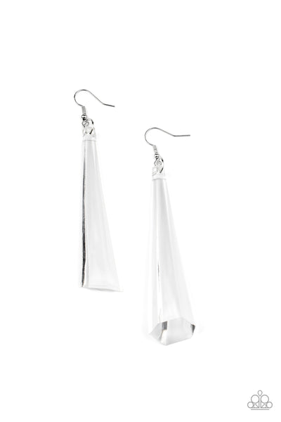 Paparazzi Earring - Break The Ice - White