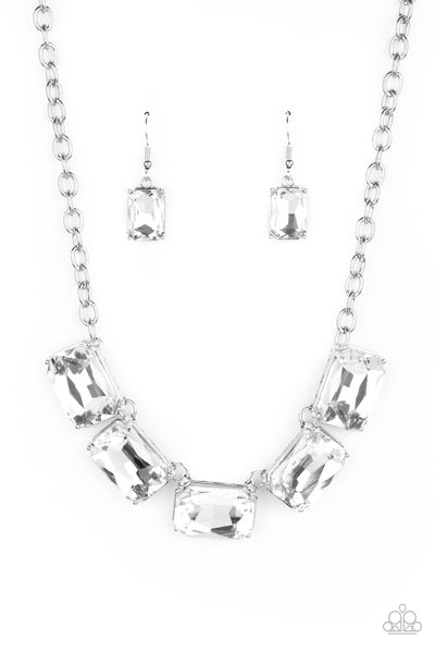 Paparazzi Necklace - Deep Freeze Diva - White