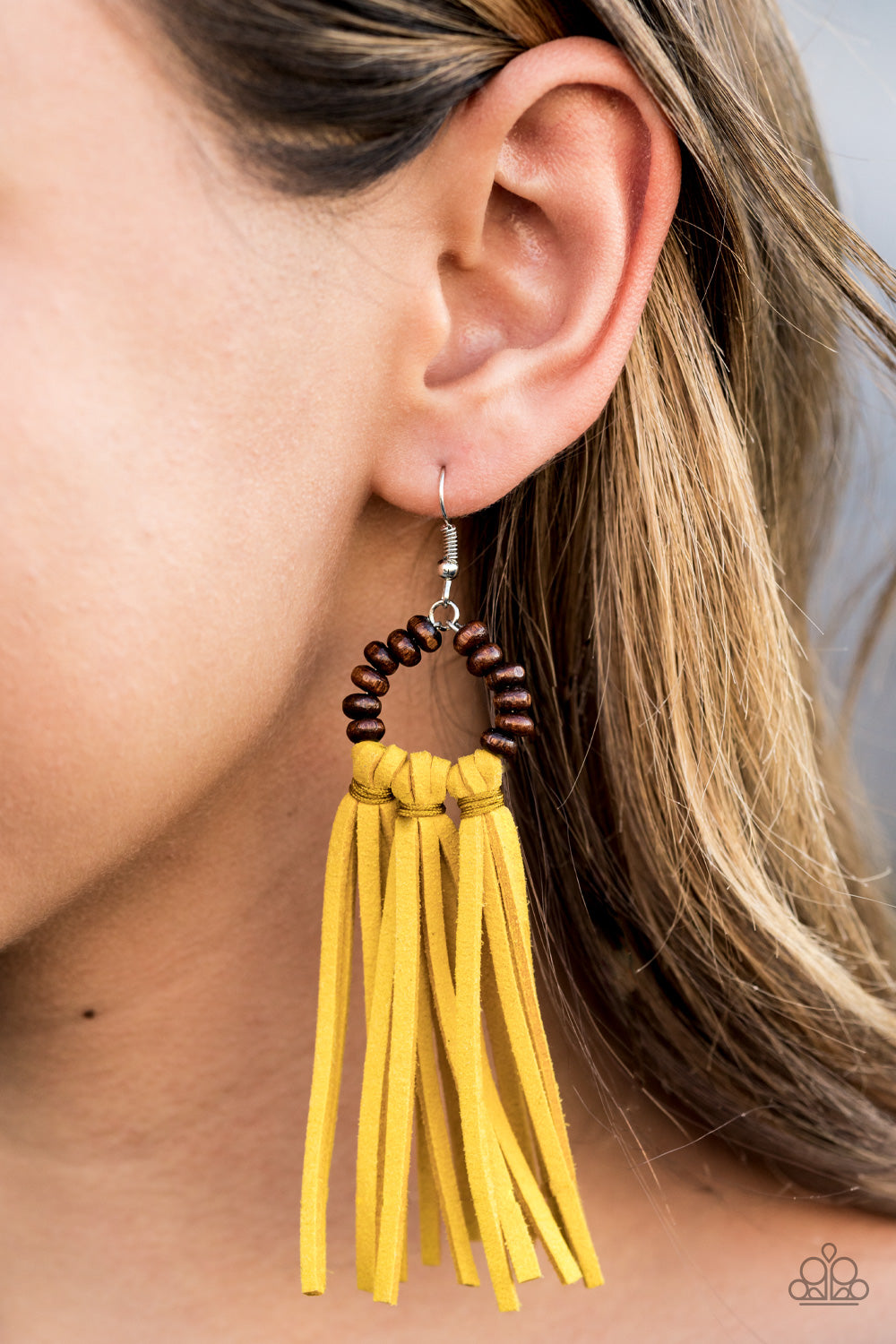 Paparazzi Earring - Easy To PerSUEDE - Yellow
