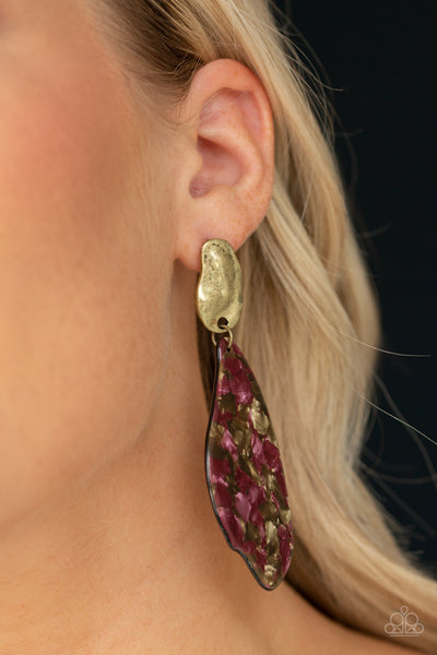 Paparazzi Earring - Fish Out Of Water - Brass