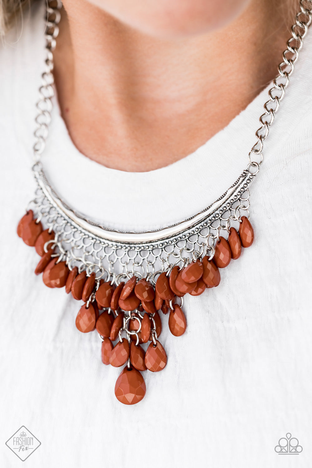 Paparazzi Necklace - Rio Rainfall - Brown