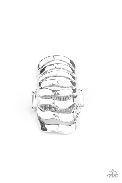 Paparazzi Ring - Sound Waves - Silver