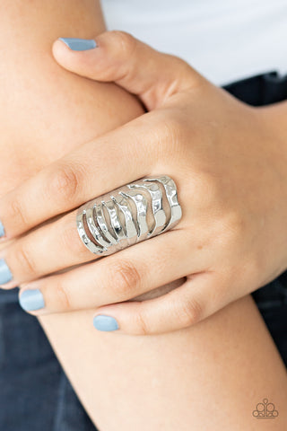 Paparazzi Ring - Sound Waves - Silver