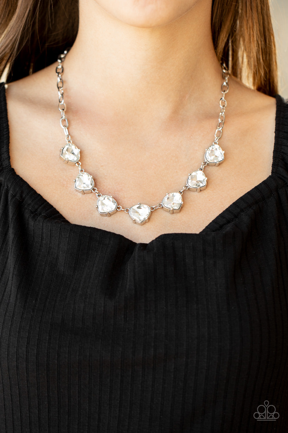 Paparazzi Necklace - Star Quality Sparkle - White