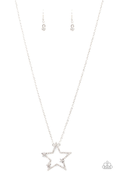 Paparazzi Necklace -  Pledge Allegiance to the Sparkle - White