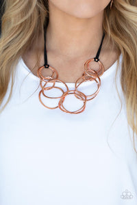 Paparazzi Necklace - Spiraling Out of COUTURE - Copper