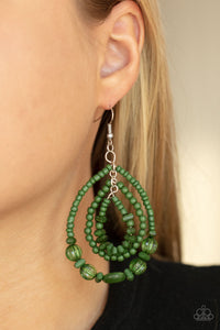 Paparazzi Earring - Prana Party - Green